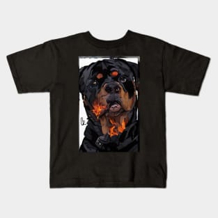 Rottweiler Steampunk art Kids T-Shirt